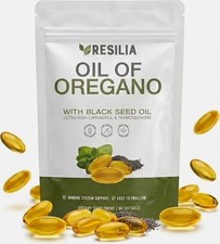 Resilia Oil of Oregano 6000mg with Black Seed Oil Softgels – 60 Capsules-