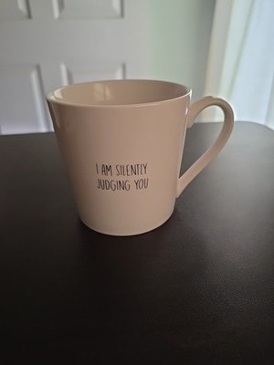 SIPS Drinkware ''I Am Silently Judging You'' White Ceramic Coffee/Tea Mug Funny