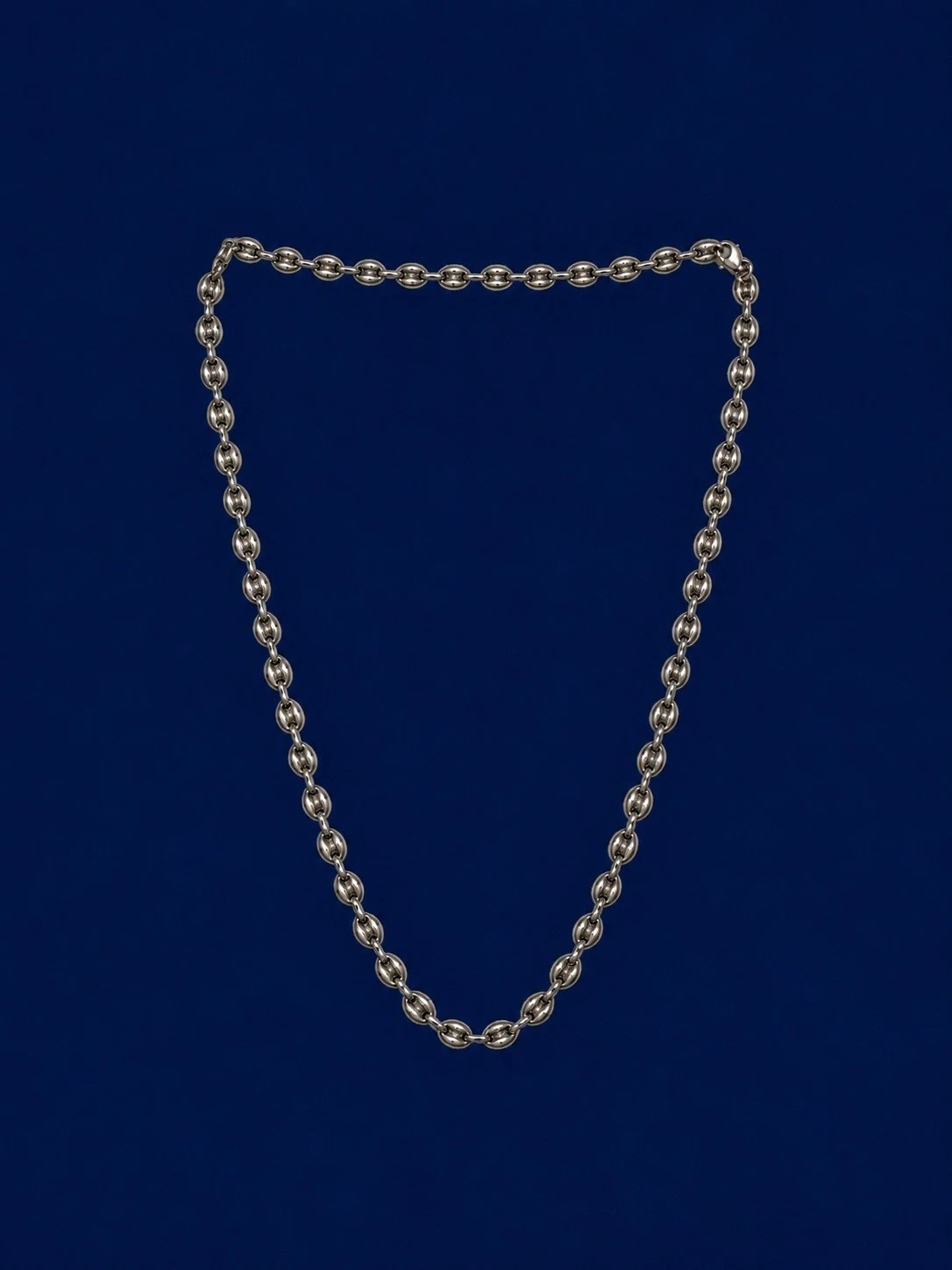 Collier Grain De Café En Argent 925