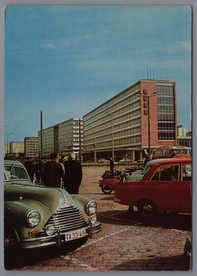 Karl-Marx-Stadt Postcard View from Market Street Nations 1969 Chemnitz Germany