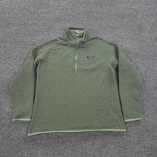 Patagonia Sweater Womens XL Green Better Sweater 1/4 Zip Fleece Pullover Top