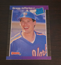 Donruss 1989 Gregg Jefferies #35 New York Mets Baseball Card Rated Rookie. rookie card picture