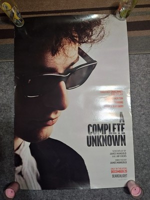 A Complete Unknown 27x40 Authentic Movie Poster ! Double Sided Timothee Chalamet