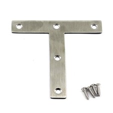 6 PCS 120x120x2mm Angle Connector Corner Bracket Stainless Steel T Shape