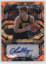 2021 Panini Prizm Draft Picks College Penmanship Orange Ice Luka Garza Auto 10ba