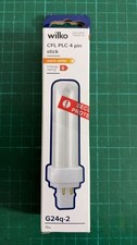 1 x Wilko Energy Saving  Bulb CFL PLC 4 Pin Stick Warm White G24q-2 2700K 18W