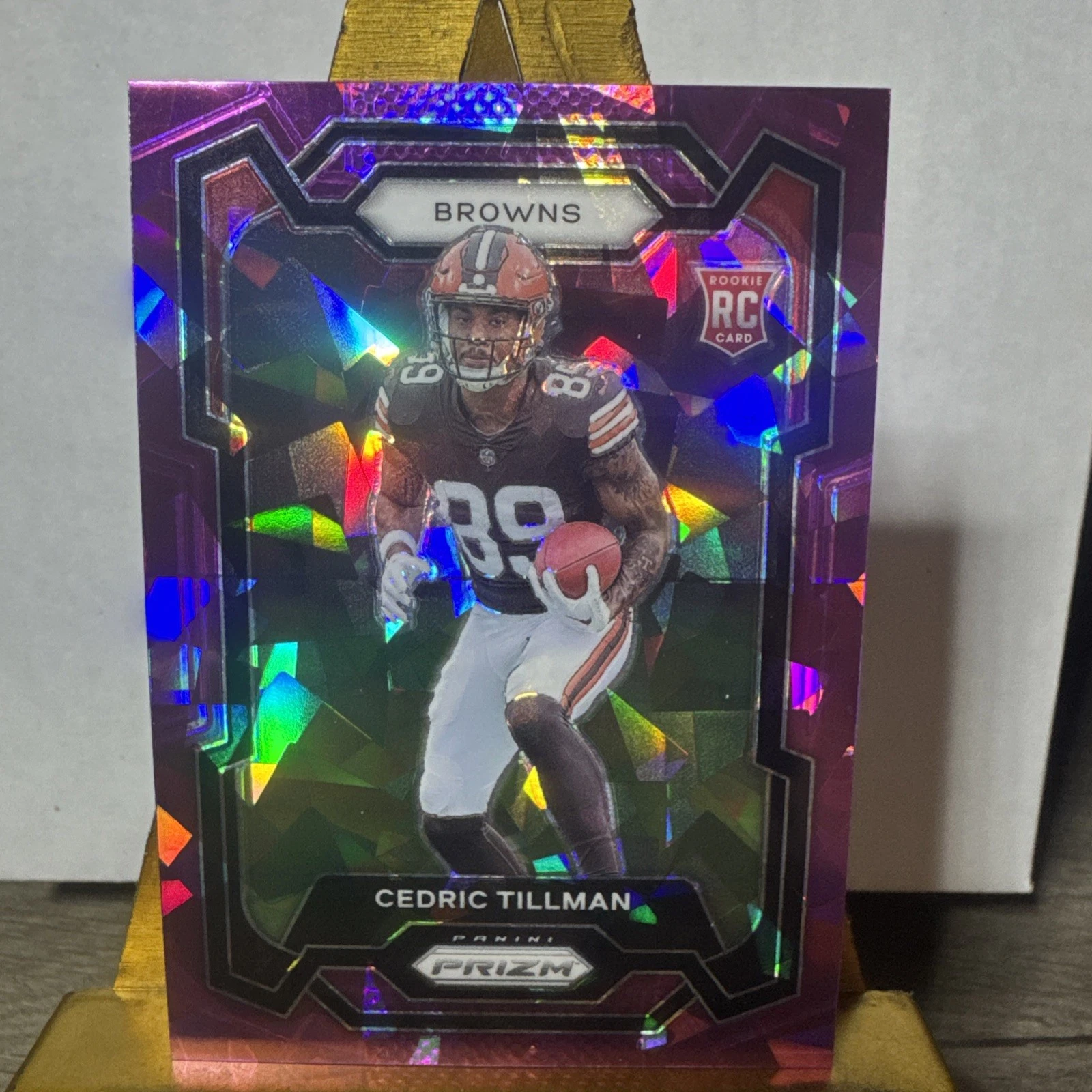 2023 Panini Prizm Purple Ice #321 Cedric Tillman /225 Cleveland Browns Rookie RC