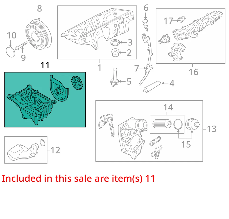 Bomba de vacío de aceite de motor diésel para BMW F10 535I N57 3.0 2014-2018 11417823009 Foto 4 de 4