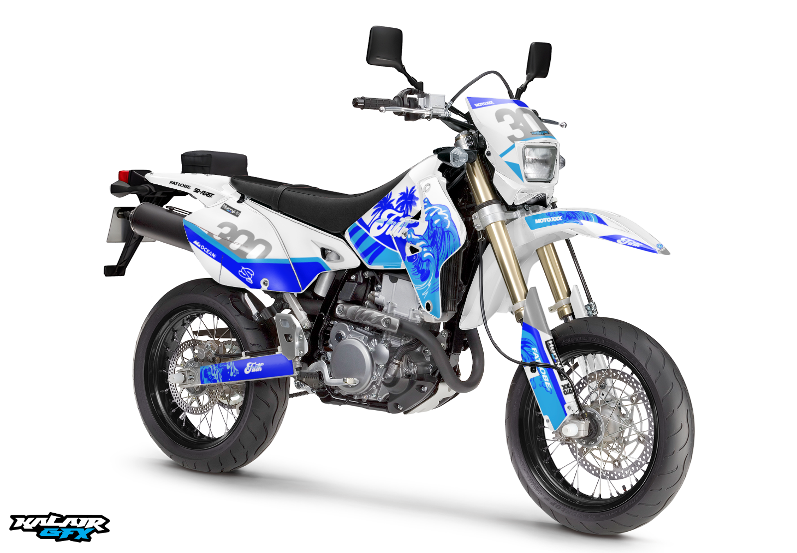 Kalair GFX Graphics Kit for Suzuki DRZ400SM (2001-2023) Flow Series