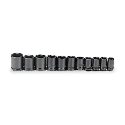 PROTO J74102 Impct Skt St,Steel,Blk Oxd,1/2- 1 1/8 in 4JX08