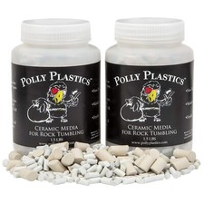 Polly Plastics Rock Tumbling Ceramic Filler Media (Small and Large Mixed Size...