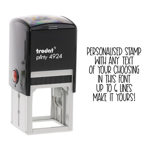Trodat Self Inking Personalised Text Laser Rubber Stamps - 44 fonts to Choose - Picture 17 of 45