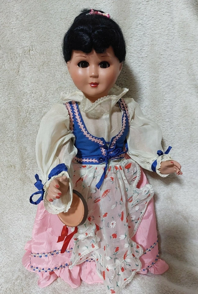 ● ✿ bambola SAMCO 43 cm 17" composizione bachelite ✿ STUPENDA! PERFETTA! NUOVA ✿ - Immagine 3 di 4