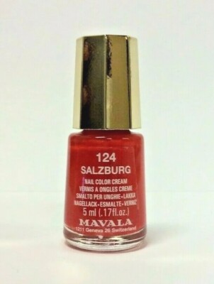 MAVALA 5ml Mini Nagellack Salzburg kräftiges Rot Orange Red Nail Color Cream 124