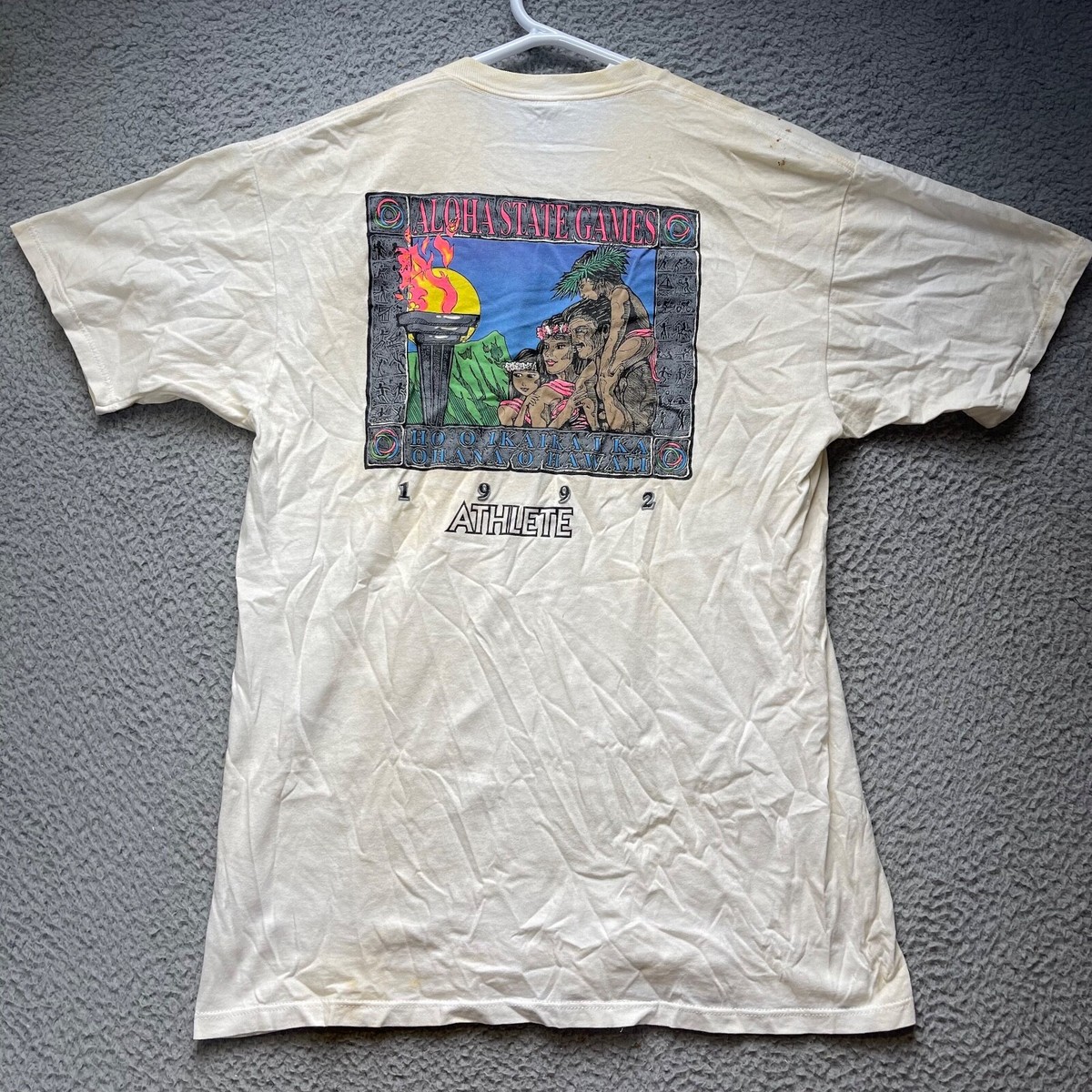 Vintage Aloha State Games Shirt Mens Large Hawaii Graphic