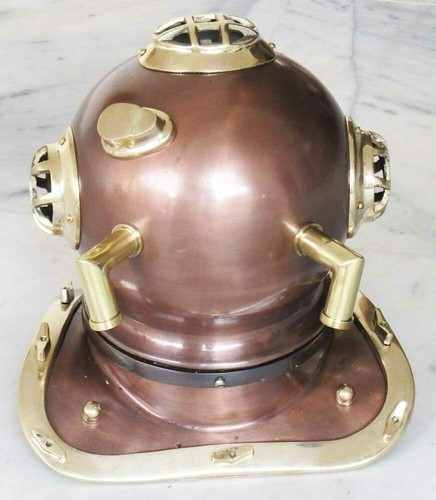 Casco de buceo para buceadores con acabado de cobre de escritorio de latón... - Imagen 6 de 6