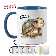 Tortoise Personalised Mug ,  pet gift cup, optional coaster,  for her, for him