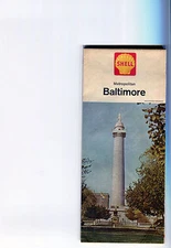 1962 Shell Baltimore Vintage Road Map