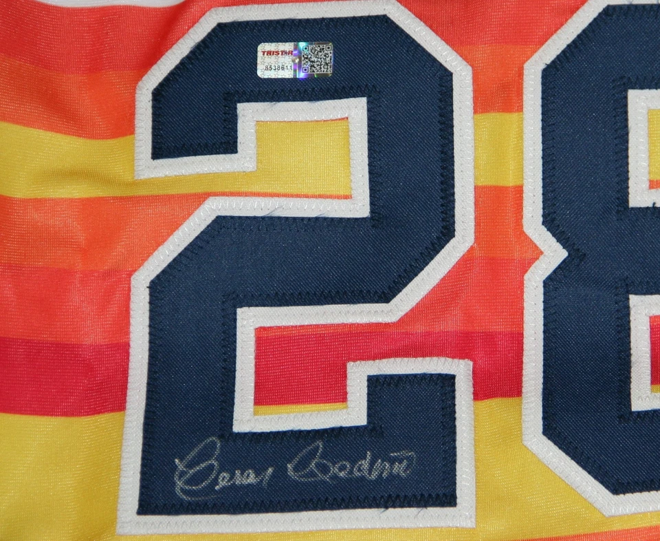 César Cedeño Autographed Houston Jersey TRISTAR - Image 2 of 4