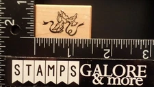 PSX Rubber Stamps B-2576 PEACE LOVE DOVES RIBBON MINI #1662