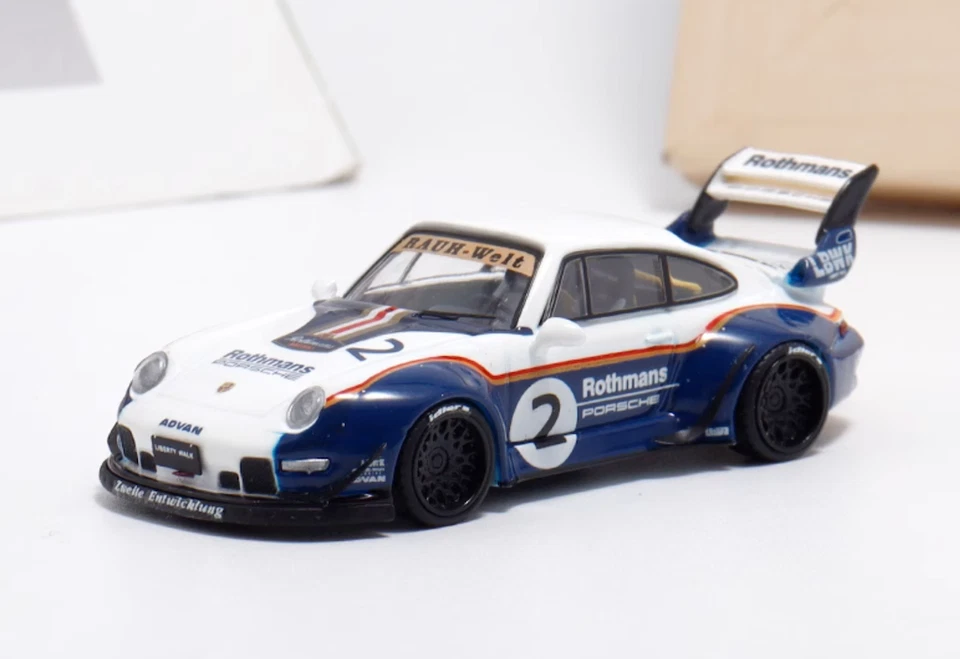 Top 1:64 RWB 993 #2 LBWK Racing Sports Classic Model Diecast Metal Car - Image 2 of 4