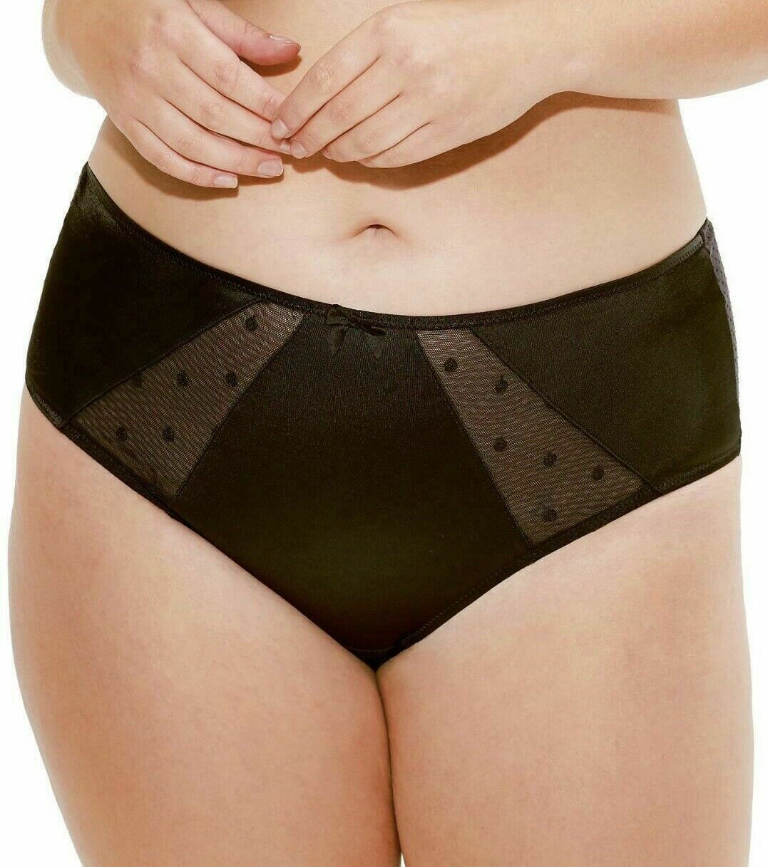 Sculptresse Candi Full Brief Black Plus Size 26 High Waist Knickers Panache 9372