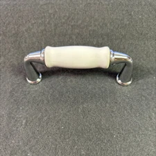 (12 Pack) 3" Flare Foot Pull Chrome with White Ceramic Insert