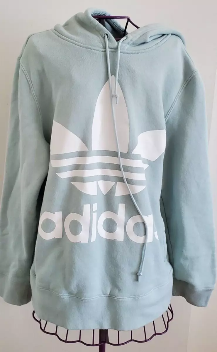 Preowned Adidas Aqua Green Blue Hoodie women-Size Small Excellent