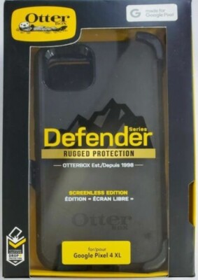 OtterBox Defender Case and Holster for Google Pixel 4 XL Smartphone - Black