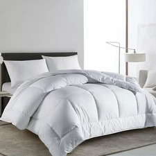 Peace Nest Year Round White Down Alternative Comforter Duvet, 300 TC, White