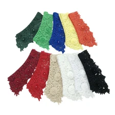 Women Lace Flower Detachable Fake Collar Embroidery Neck Lapel Tops Choker