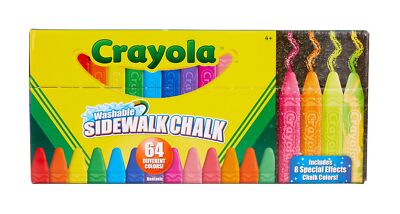 Walmart Sidewalk Chalk 64 For Crayola Ultimate Washable Chalk