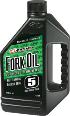 Maxima 54901 5WT Standard Hydraulic Fork Oil - 1 Liter Bottle