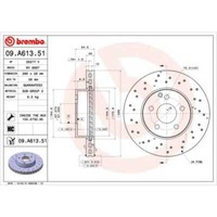 Brembo 2X Bremsscheibe Vorne 295 Gelocht/Innenbel. FüR Mercedes-Benz