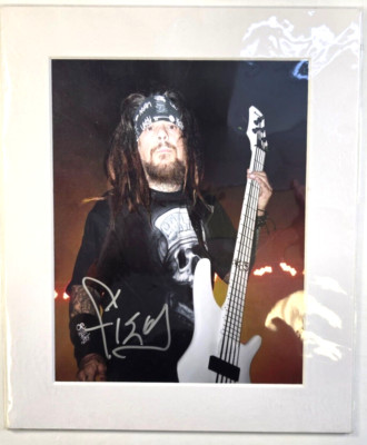 Fieldy of Korn HAND SIGNED mounted autograph with cert Size A4 Memorabilia