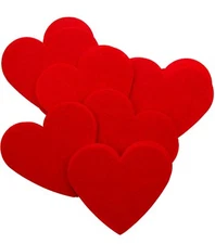 3 Inch Red 22pc Stiff Felt Hearts
