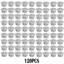 120PC Tobacco Smoking Pipe Metal Filter Screen Stainless Steel Mesh Concave Bowl