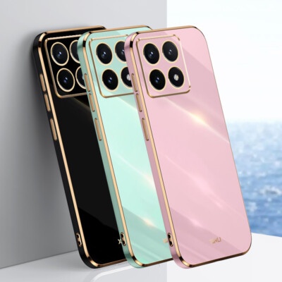 Plating Shockproof Case For Xiaomi 14T 13T Poco X6 Redmi Note 14 13 12 Pro Cover