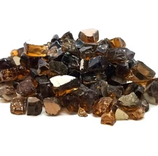 COPPER AMBER 1/2" Premium Reflective Tempered Fire Glass, Fireplace & Fire Pit