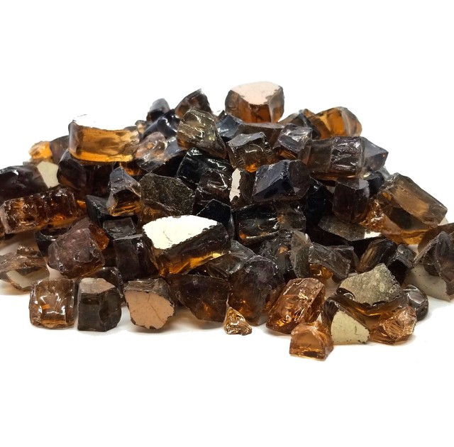 Copper Amber 1 2 Premium Reflective Tempered Fire Glass