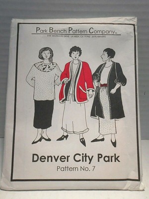 Park Bench Sewing Pattern Denver City Park No 7 Tunics Coats