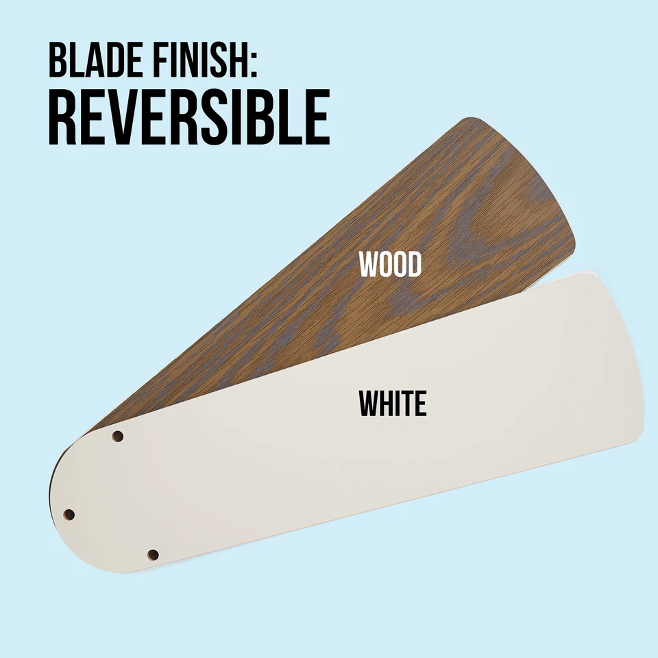 Mainstays 42" Hugger Metal Indoor Ceiling Fan with Light, White, 4 Blades, LED - Image 3 of 4