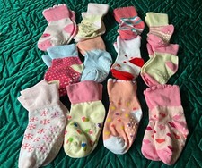 Non-Slip Toddler Socks With Grips Kids Anti Slip Sticky 1-3T multicolor 12 Pair