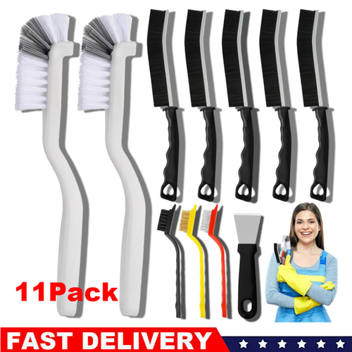 11Pcs Cleaning Brush, Door Window Track Groove Corner Crevice Cleaning Brushes