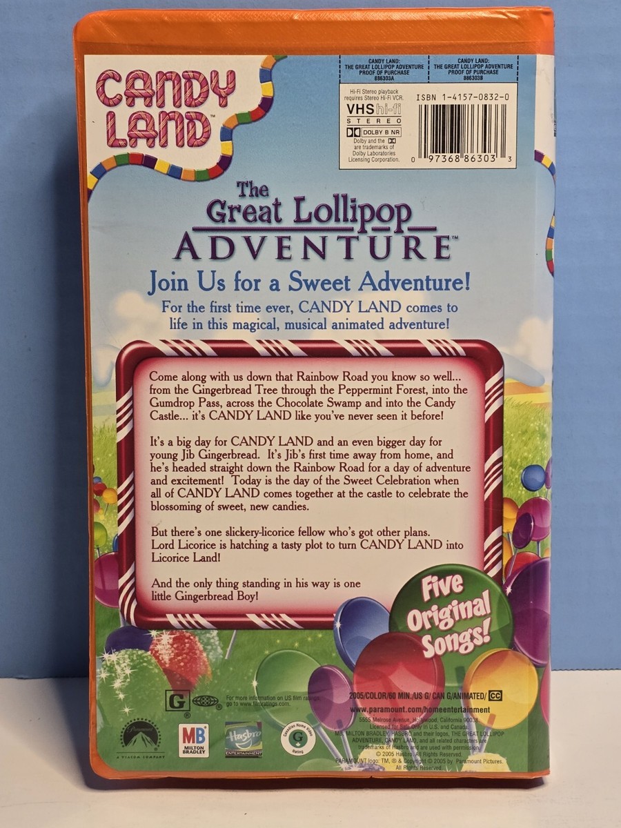 Candy Land - The Great Lollipop Adventure (VHS, 2005) 97368863033