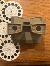 Lot of Vintage Gray View-Master 3D Viewer w/tons of iconic reels