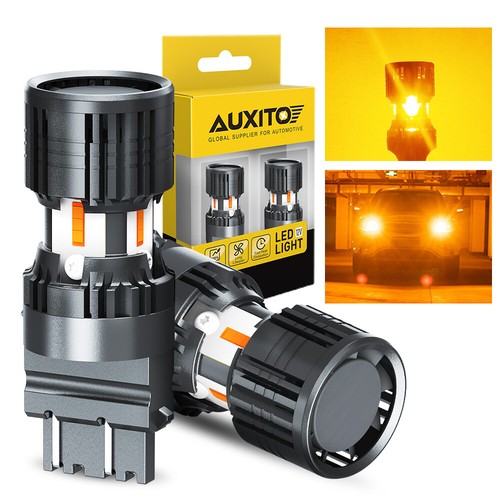 4157 3156 3157 4057 Amber 8-LED Turn Signal Light Bulbs CANBUS Anti Hyper Flash - Picture 13 of 25