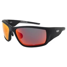 Global Vision Kinetic Foam Padded Safety Sunglasses Black with G-Tech Red Lenses