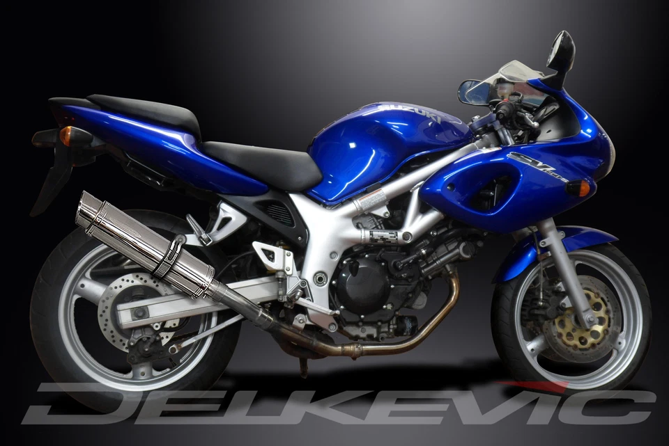 Suzuki SV650 1998-2002 Delkevic Slip On 14" Kit Silenciador Escape Acero Inoxidable Redondo Foto 4 de 4