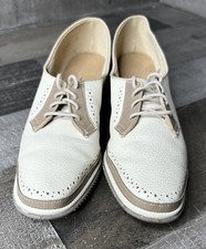 Vintage Penaljo Women s Shoes Size 7.5 Cream VANILLA MALT Leather Uppers Box
